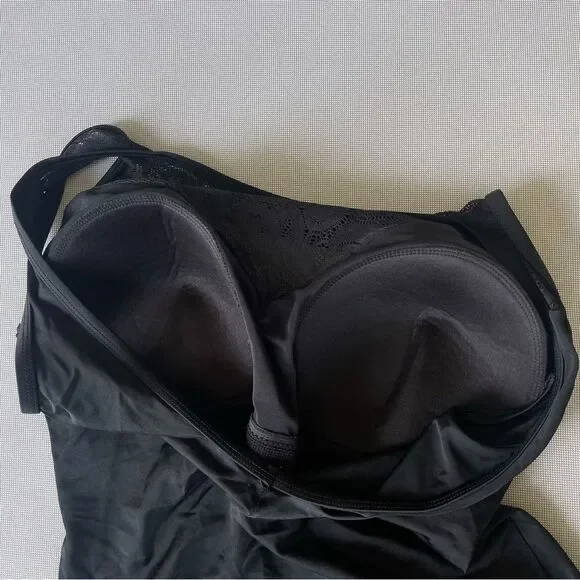 Longitude Women’s Black Lace Design Bathing Suit Style RW24100 Women’s Size 20W - Picture 4 of 9